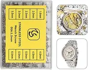 Tiny Watch Screw Set - 500 Pieces Assortment, Small Eyeglass Repair Screws | Precision Steel Case Back Cover Screws Mini Self Tapping Watch Kit with Organized Box for Mobile Phone Watch Fixing