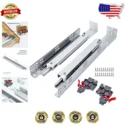 6 Pairs 15 Inch Soft Close Undermount Drawer Slides with Full Extension and Lock