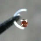 2.0mm 100% REAL NATURAL RED DIAMOND NOSE SCREW, w/CERTIFICATE OF AUTHENTICITY