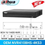 Dahua NVR4108HS-4KS3 8 Channel H.265 Video Recorder Security Camera System