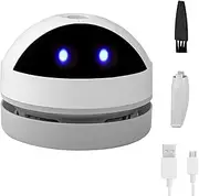 Hallocool Desktop Vacuum Cleaner Mini Desk Vacuum Cleaner Portable Dust Crumb Sweeper Cute USB Vacuum for Picking up Crumbs Eraser Crumbs Pet Hairs Flakes Tiny Items on Desk Tabletop Keyboard