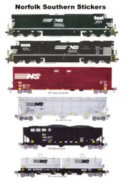 Norfolk Southern Manifest Train 6 individual Stickers Andy Fletcher