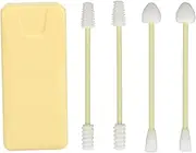 Yomiyuyr Silicone Cotton Swabs, Multi functional Reusable tip, Silicone Reusable Cotton Swabs with Box for Ear Cleaning and Other Uses, 4pcs