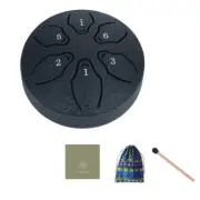 3 Inch 6 Tone Outdoor Steel Tongue Drum Rain Drum Instrument Mini Hand Drum3967