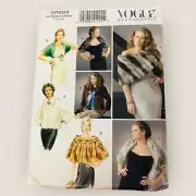 Vogue Sewing Pattern VP693 Misses Wrap Shrug Capelet & Jacket Size XS-M