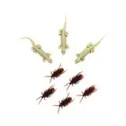 Real Looking House Rubber Lizard and Cockroach Toy - (Pack of 8) free shipping