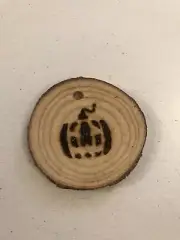 2.5” Hand Burned Pyrography Ornament “Jack-o-Lantern”
