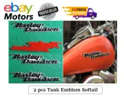 2 PCS Harley Davidson Tank Emblem Dyna Softail Road King Sportster