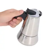 US (4 Cup 400ml)Stovetop Coffee Maker Pot Drip Type Large Capacity Stainless AC