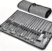 Art Paint Brushes Set for Watercolor, Acrylic, Oil, Rock Painting, Nail Brush, 24 Different Sizes with Organizing Case for Artists, 24 Piece Acrylic Paint Brush Set, Premium Watercolour Brush,