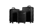 ZUNI 3PCS Luggage Suitcase Black