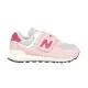 【NEW BALANCE】17-21CM_女中童休閒運動鞋-WIDE-574系列 NB 寬楦 粉桃紅灰(PV574KGG)