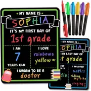 First and Last Day of School Board Sign with Liquid Chalk Markers Pack - Back to