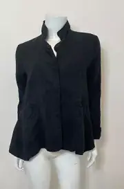 NWT Kristensen Du Nord Linen Swing Blazer in Black Size 2/M