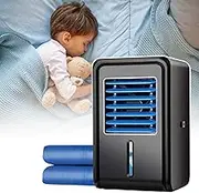 Pvc Water Cooled Mattress,Electric Water Cool Mat Topper Bed Circulation Chilled Cooler Pad Chilled Mattress,4 Speed Air Cooler Fan,Cooling Bed Conditioning System - for Home, Dorm Room, Apartment(160