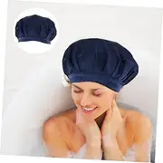 HONMEET Silk Shower Cap Night Sleep Cap Night Sleeping Hat Curly Hair Sleep Silk Bonnet for Sleeping Satin Sleep Cap Silk Sleep Bonnet Satin Sleep Bonnet Shower Caps Navy