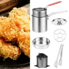 Deep Fryer Pot with Strainer Basket Stainless Steel Deep Frying Pot Oil fapOe