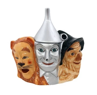 Wizard of Oz Tin Man Lion Cookie Jar 1997 NEW IN BOX