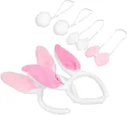 [FOYTOKI] 2 Sets Rabbit Headband Set Rabbit Costume Adult Bunny Costume Easter Bunny Costume Adult Prom Headpiece Bowties for Outfits for Kids Reusable Bowtie Decor Rabbit Ears