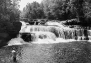 Fly Fisherman Fishing In Montana 1960 Old Fishing Photo