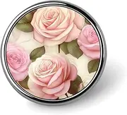 [FZMVSQH] Beauty Roses Printed Round Button Pin Badges Metal Pinback Buttons 1 Inch Pins for Hat Shirt Clothing Bags Decoration, Circular, Aluminum, Circular, Aluminum
