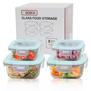 Containers With Lids Glass Food Storage Airtight 4 Pack For Not Easy Broken Leak