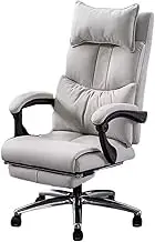 Classic Computer Chair for Home Use Comfortable Ergonomic Chair Executive Office Chair Lunch Break Reclining Office Chair Desk Task Chair(White)