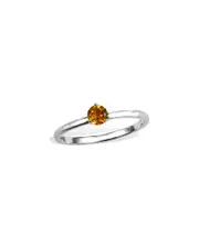 Savvy Cie Silver 0.20 ct. tw. Citrine Stackable Ring