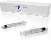 Syringe Sterile with Luer Lock Individually Sealed - 100 Syringes per Box (no Needle) (3ml 100pk), Transparent