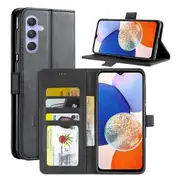 Samsung Galaxy A14 5G Case, SupRShield Wallet Leather Flip Magnetic Stand Case Cover (Black)