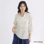 【NON-STOP】幾何圖案寬版襯衫-1色
