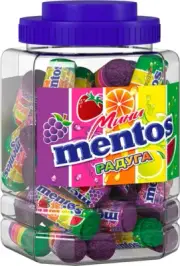 Pack of chewing dragees 50 pcs x 10 g Mentos mini Rainbow