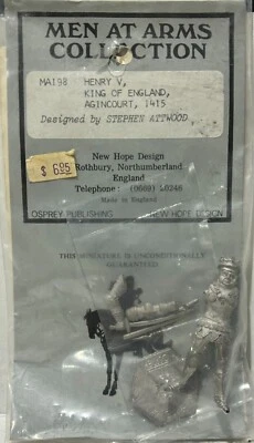 MEN AT ARMS 1/32 #MA198 HENRY V KING of ENGLAND AGINCOURT 1415 METAL FIGURE