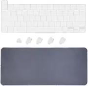 Magic Skin Premium Ultra Thin Keyboard Cover for Compatible with MacBook Pro 13 inch Case M2 2023, 2022, 2021-2016 A2338 M1 A2251 A2289 A2159 A1989, US ANSI Layout, Clear