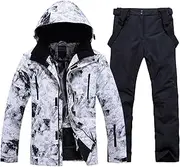 [GS SNOWING] Men's and Women's Ski Jacket High Windproof Waterproof Technology Snow Jacket and Pants