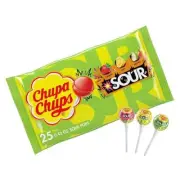 Chupa Chups SOUR Lollipops Halloween Trick or Treat Candy Variety Pack Lemon ...
