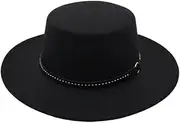 [JANeGWXRUuW] Classic Bowler Hat Vintage Flat Top Hat Elegant Bowler Hat for Outdoor