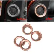 For Honda CR-V CRV 2017-2022Peach Wood Grain Inner Door Speaker Cover Ring Trim (for: Honda)