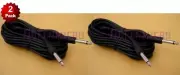 2 x 50Ft Mono 1/4" 6.3mm Male Guitar Amplifier Mic Audio PA Headphone Cord Cable