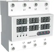 Labymos 3-Phase Four-we Over and Under Voltage Protector 63A Multifunctional Self-resetting Protectors Overvoltage Protecting Device