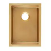 Signature Hardware 15" Atlas Stainless Steel Undermount Prep Sink-Matte Gold
