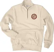 Blue 84 NBA Officially Licensed Quarter Zip Sweatshirt Sanded Fleece Cappucino