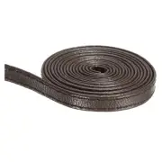 Dark Brown Leather Strap Leather Strip 6mm Wide 5M Flat Cord for Clothing Belt