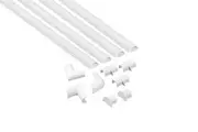D-Line 20mm x 10mm 1mtr Self Adhesive Trunking Kit White | 2010W-1MKIT