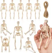 10 Pcs Halloween Mini Skeleton Figurine Decoration,6�Halloween posable Skeleton