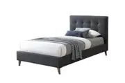 VI Yulara Fabric Upholstered Timber Leg Bed
