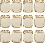 Enkrio 100PCS Wooden Mason Jar Cutouts Blank Mason Jar Cutouts Wooden Pieces Craft Unfinished Wood Ornament for DIY Craft Home Decoration