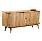 DARO SLATTED SIXTIES VINTAGE ACACIA RETRO SIDEBOARD BUFFET STORAGE CABINET