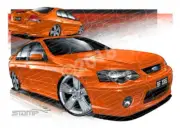 XR6 BF XR6 BF XR6 TURBO BLOOD ORANGE A2 FRAMED PRINT (FT233)