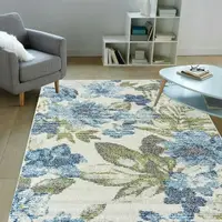 在飛比找momo購物網優惠-【Ambience】比利時Blossom現代地毯-藍卉(16